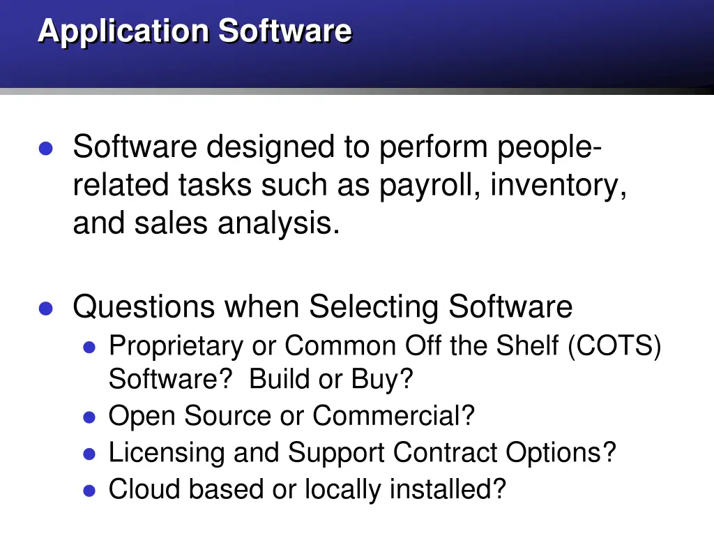 application software