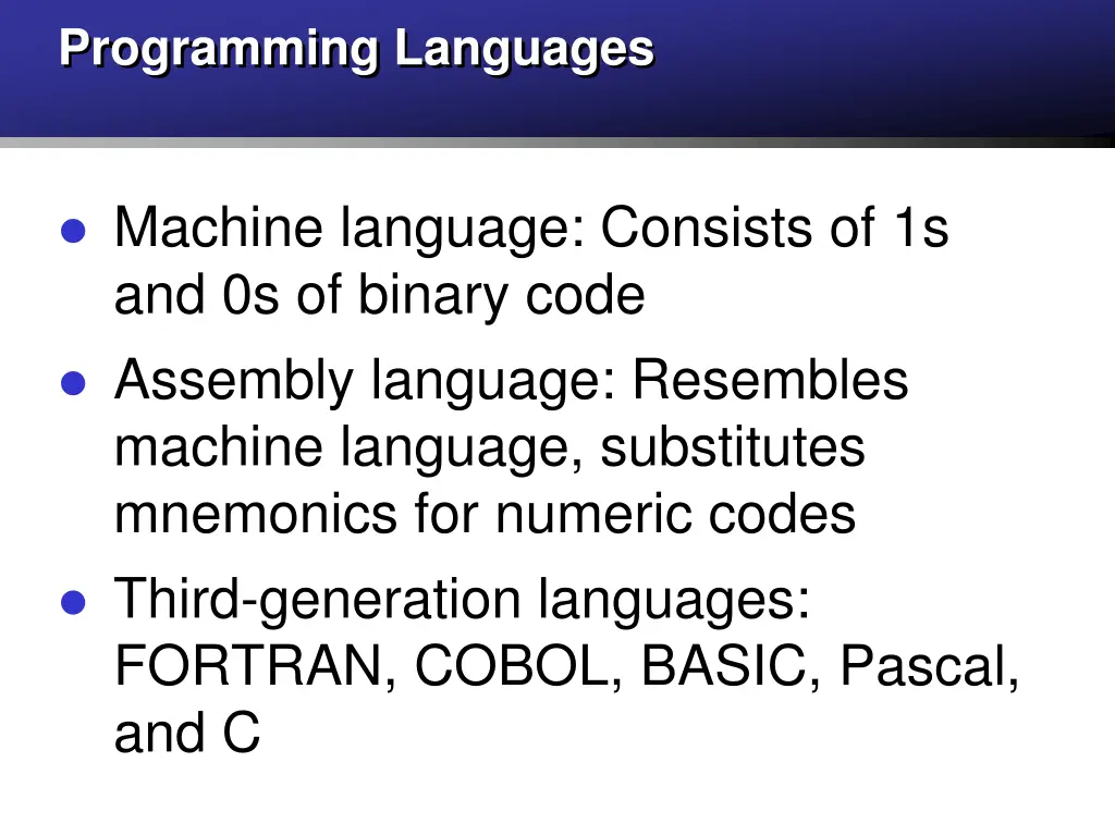 programming languages