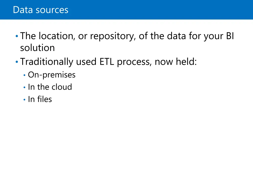 data sources