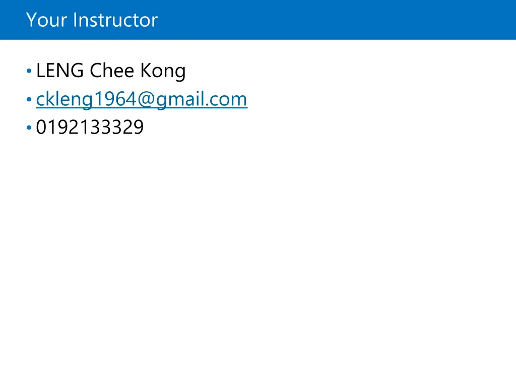 your instructor