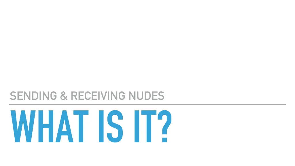 sending receiving nudes
