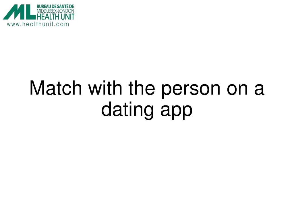 match with the person on a dating app