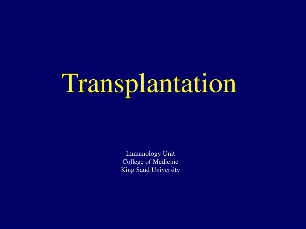 transplantation
