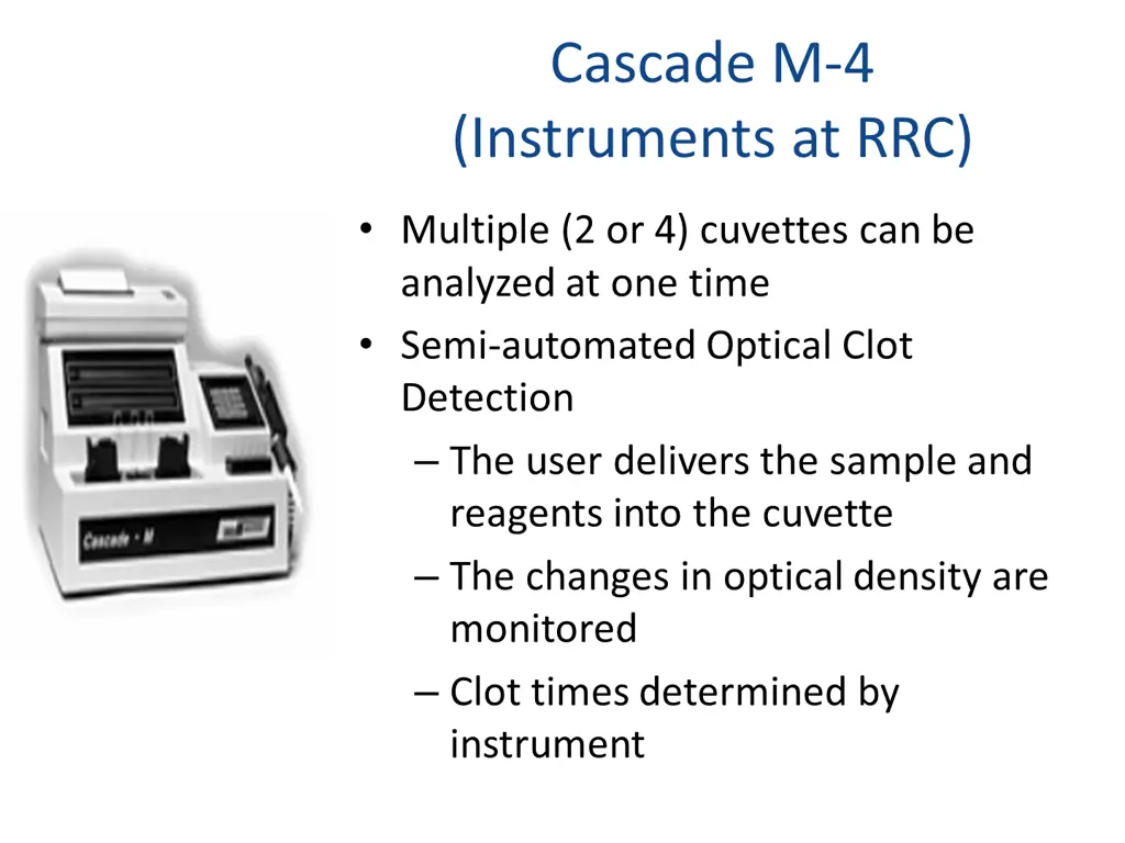 cascade m 4 instruments at rrc