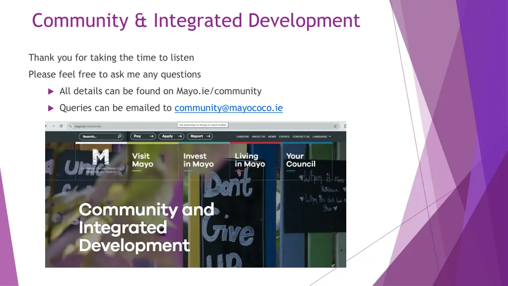 community integrated development