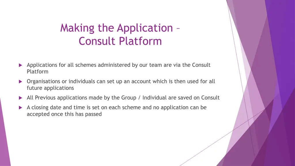 making the application consult platform