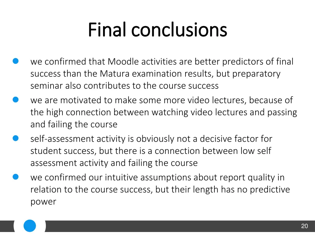 final final conclusions conclusions