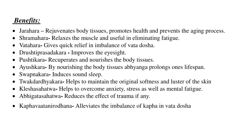 benefits jarahara rejuvenates body tissues