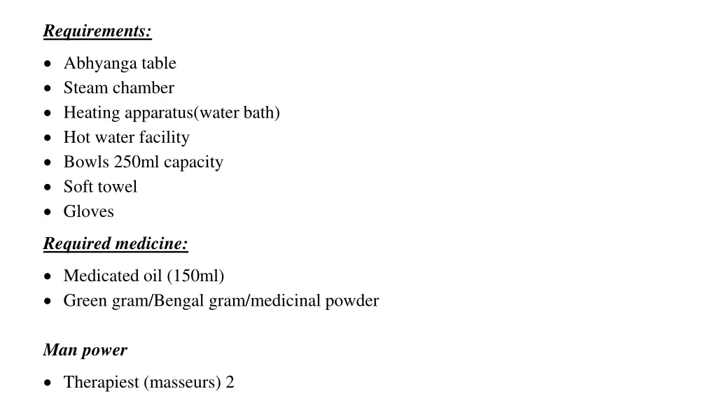 requirements