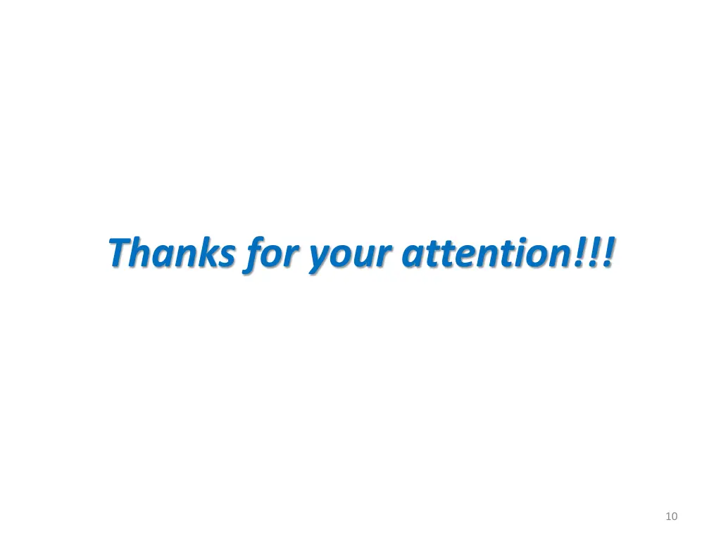 thanks for your attention