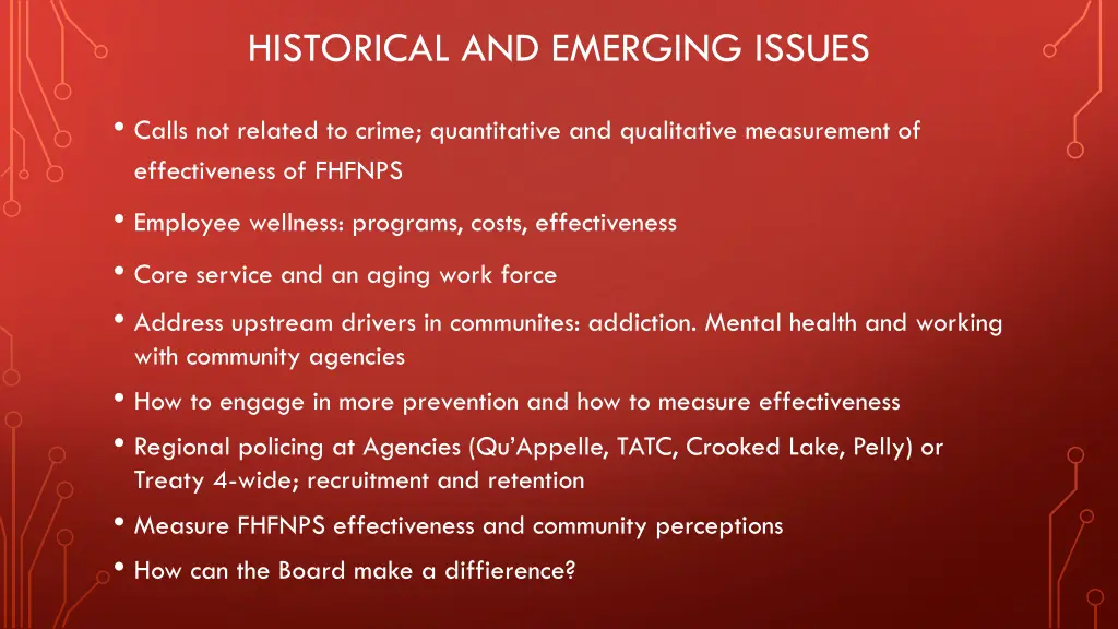 historical and emerging issues