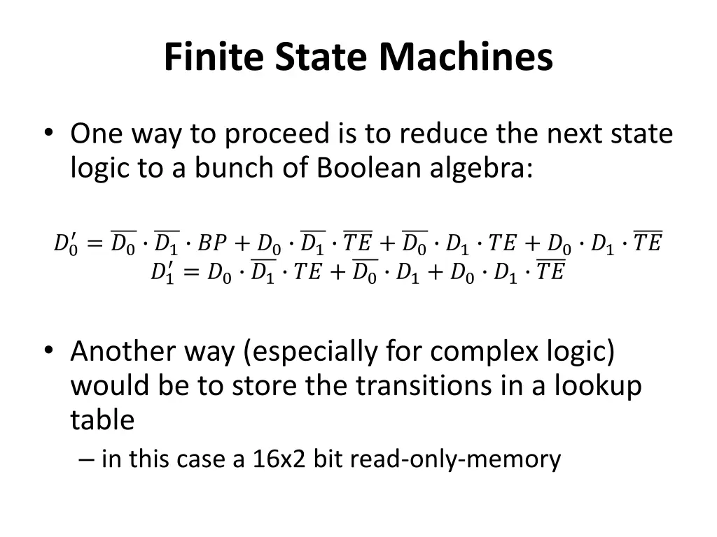finite state machines 2