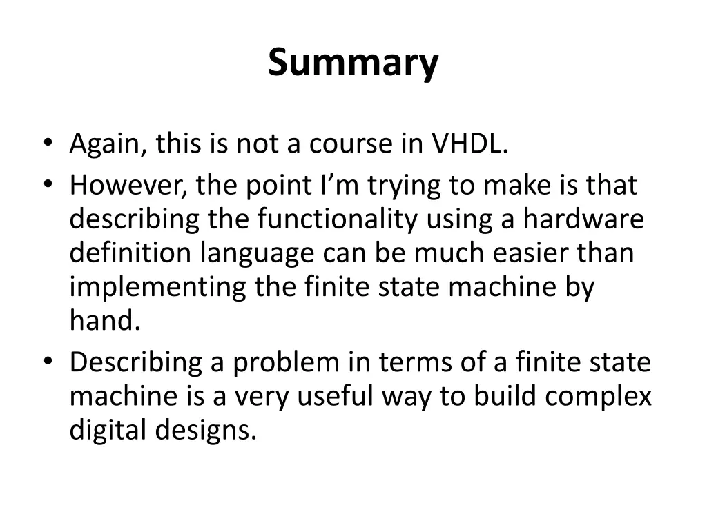 summary
