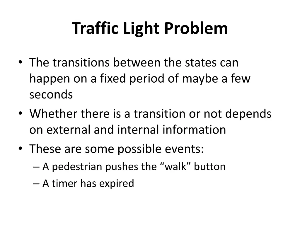 traffic light problem 1