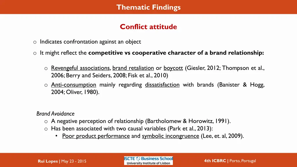 thematic findings