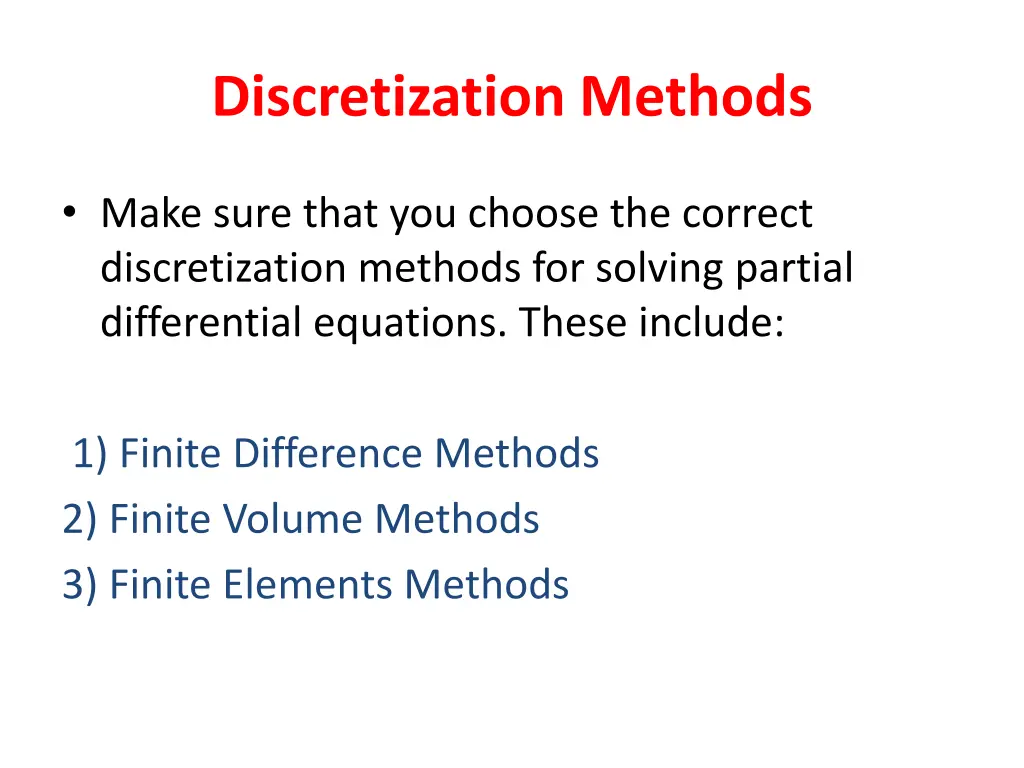 discretization methods