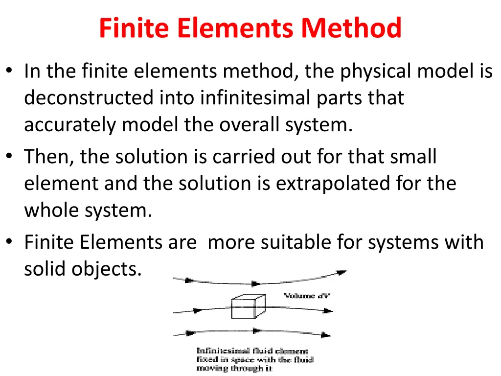 finite elements method