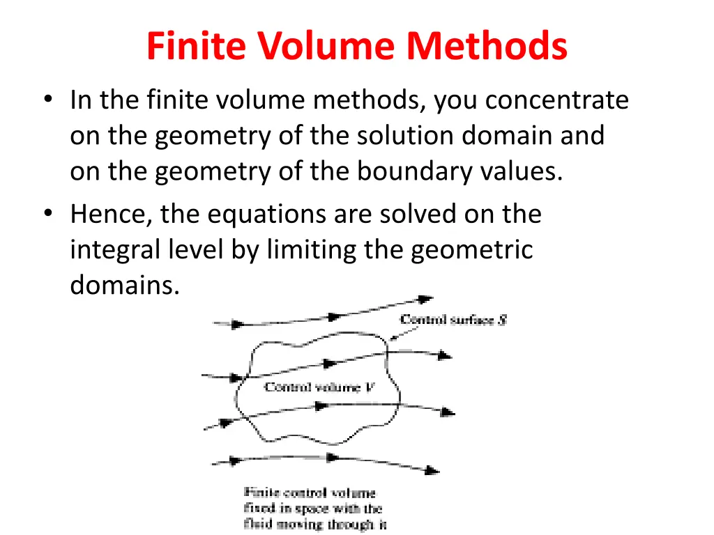 finite volume methods in the finite volume