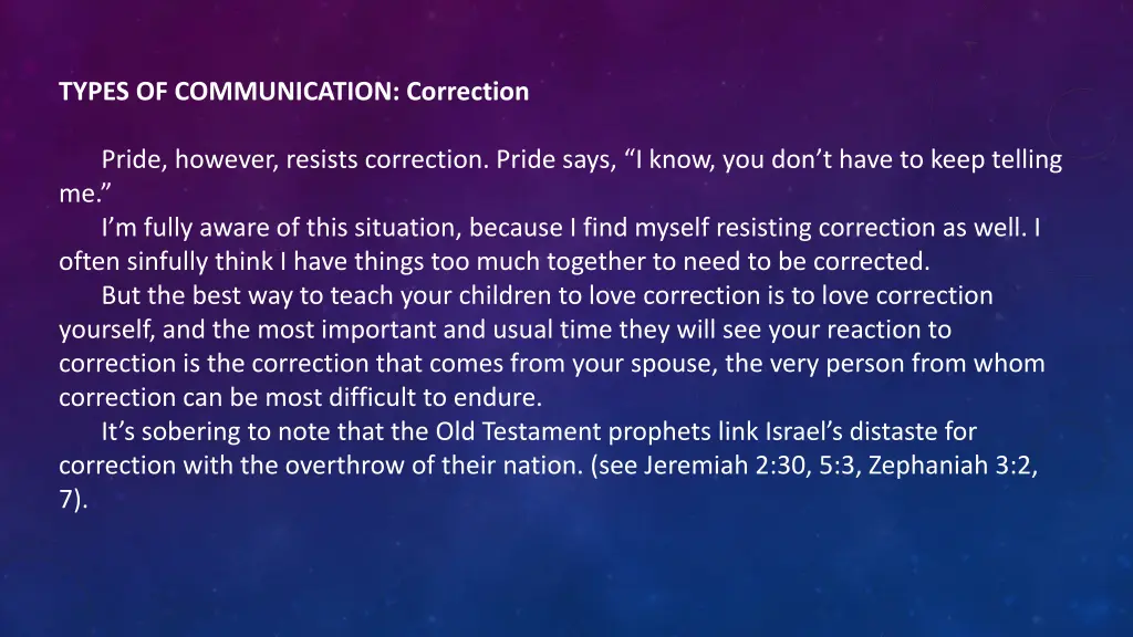 types of communication correction 2
