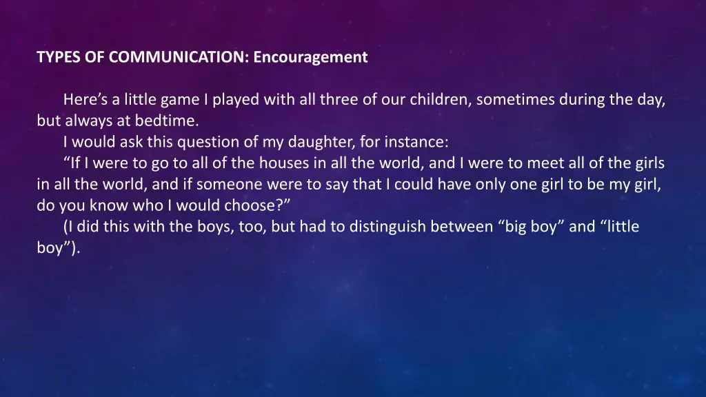 types of communication encouragement 2