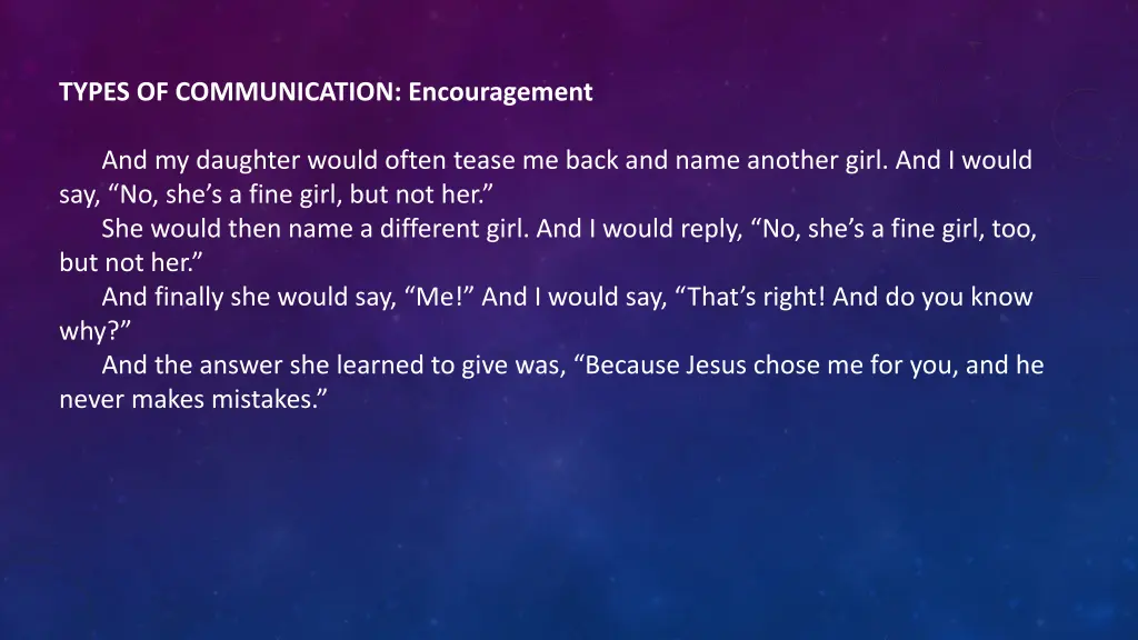 types of communication encouragement 3