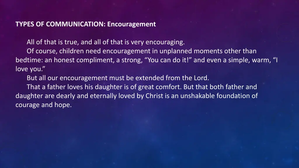 types of communication encouragement 4