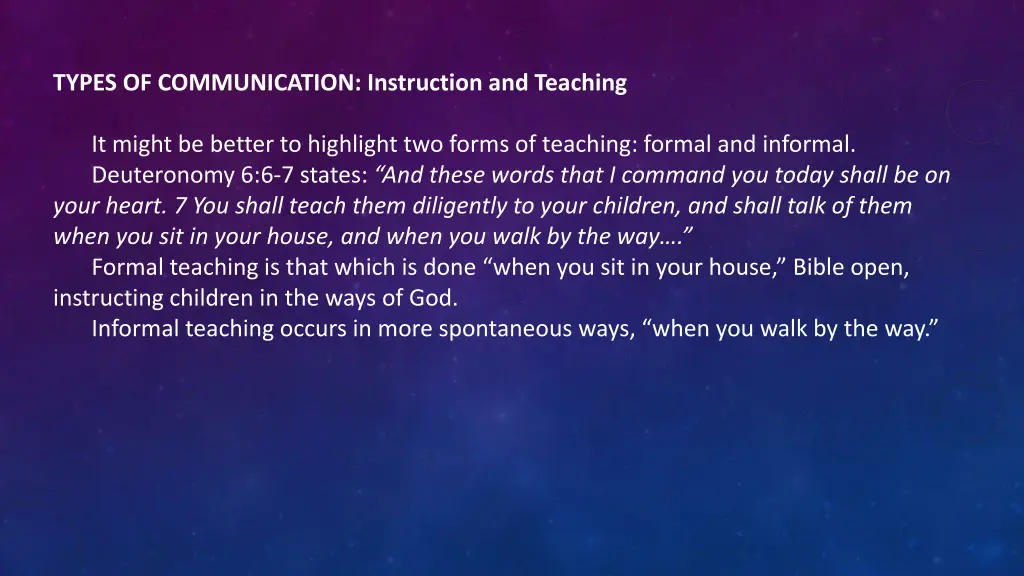 types of communication instruction and teaching 1