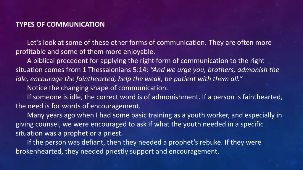types of communication