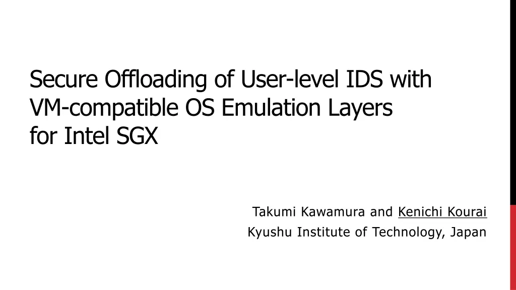 secure offloading of user level ids with