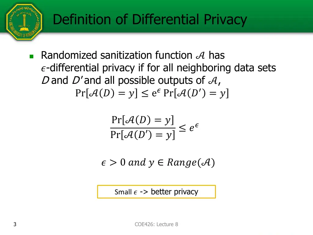 definition of differential privacy
