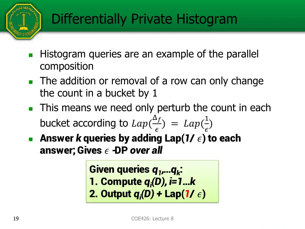differentially private histogram