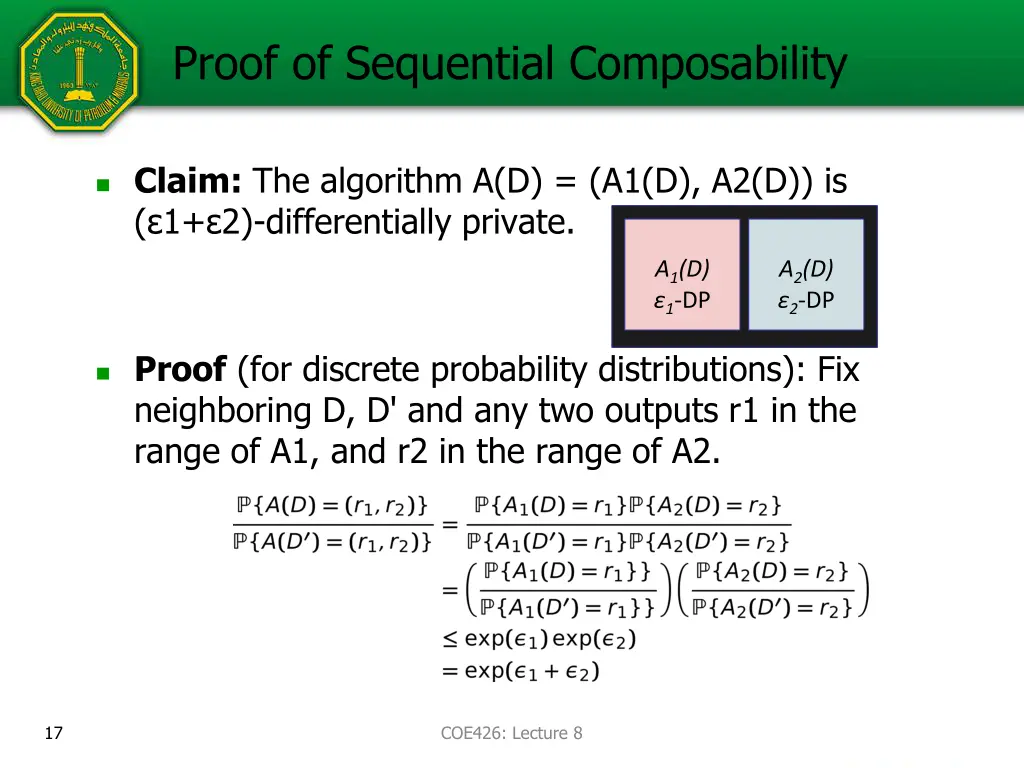 proof of sequential composability