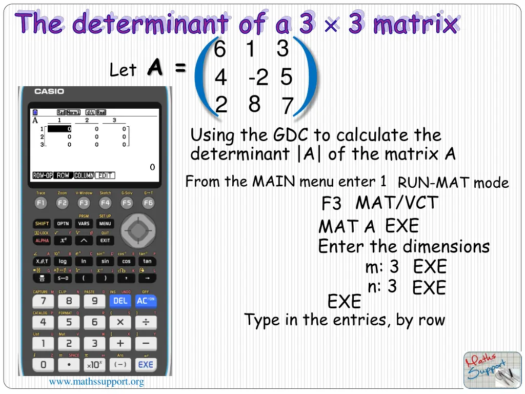 the determinant of a 3 3 matrix 6 4 2 2