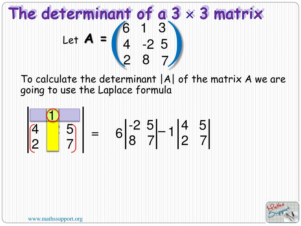 the determinant of a 3 3 matrix a 2
