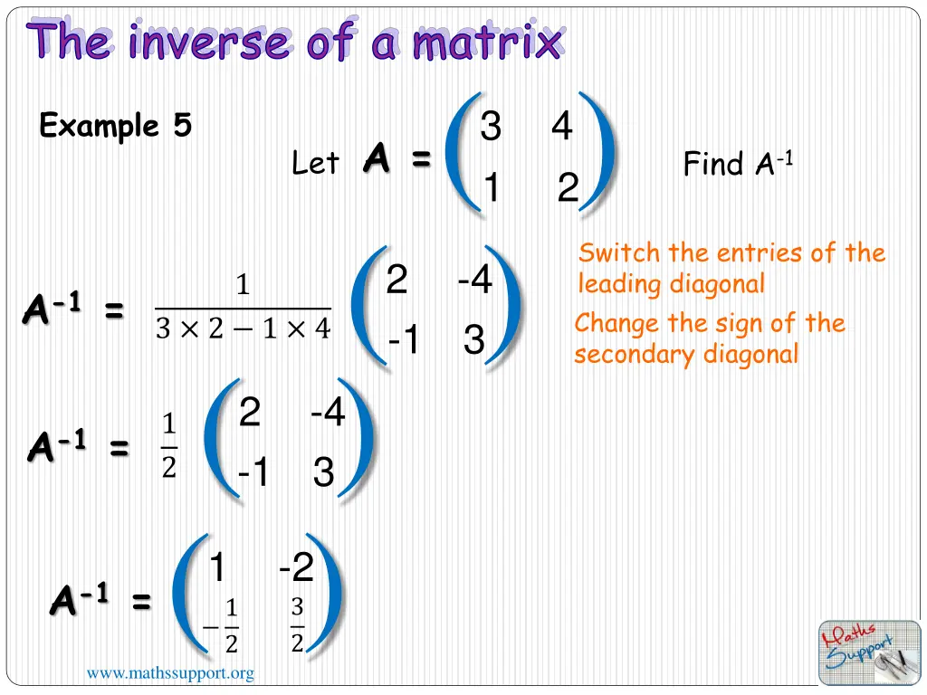 the inverse of a matrix 2