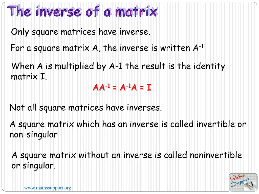 the inverse of a matrix