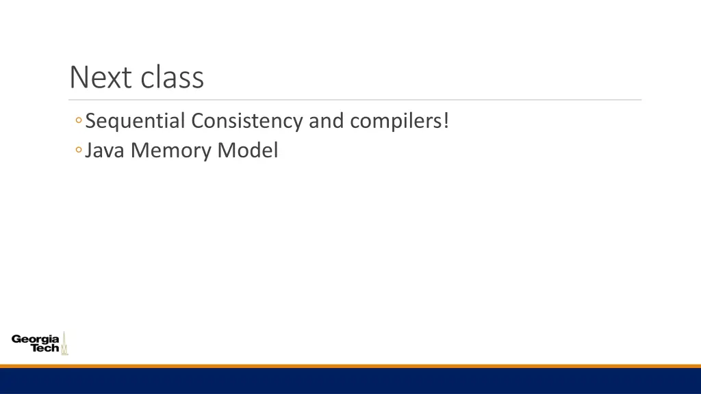 next class