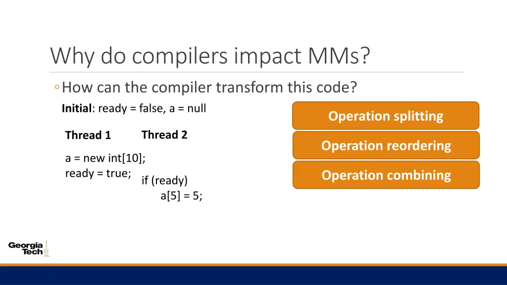 why do compilers impact mms