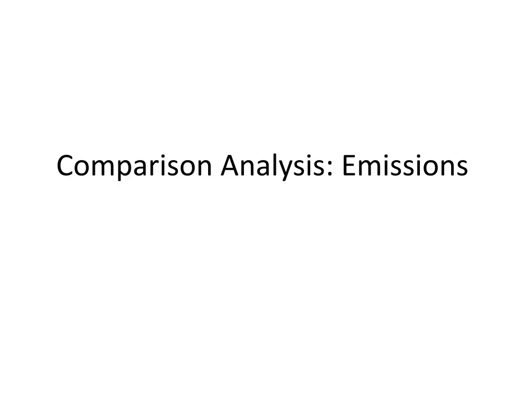 comparison analysis emissions
