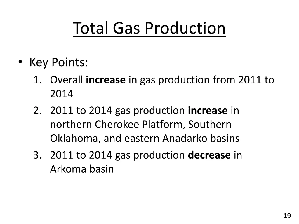 total gas production 4