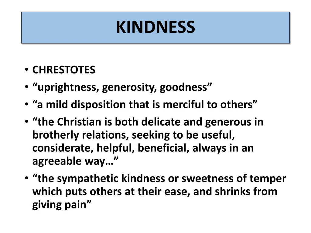 kindness