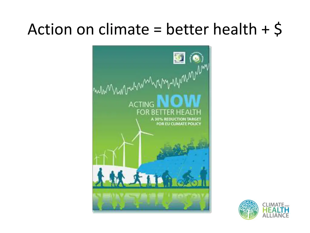 action on climate better health