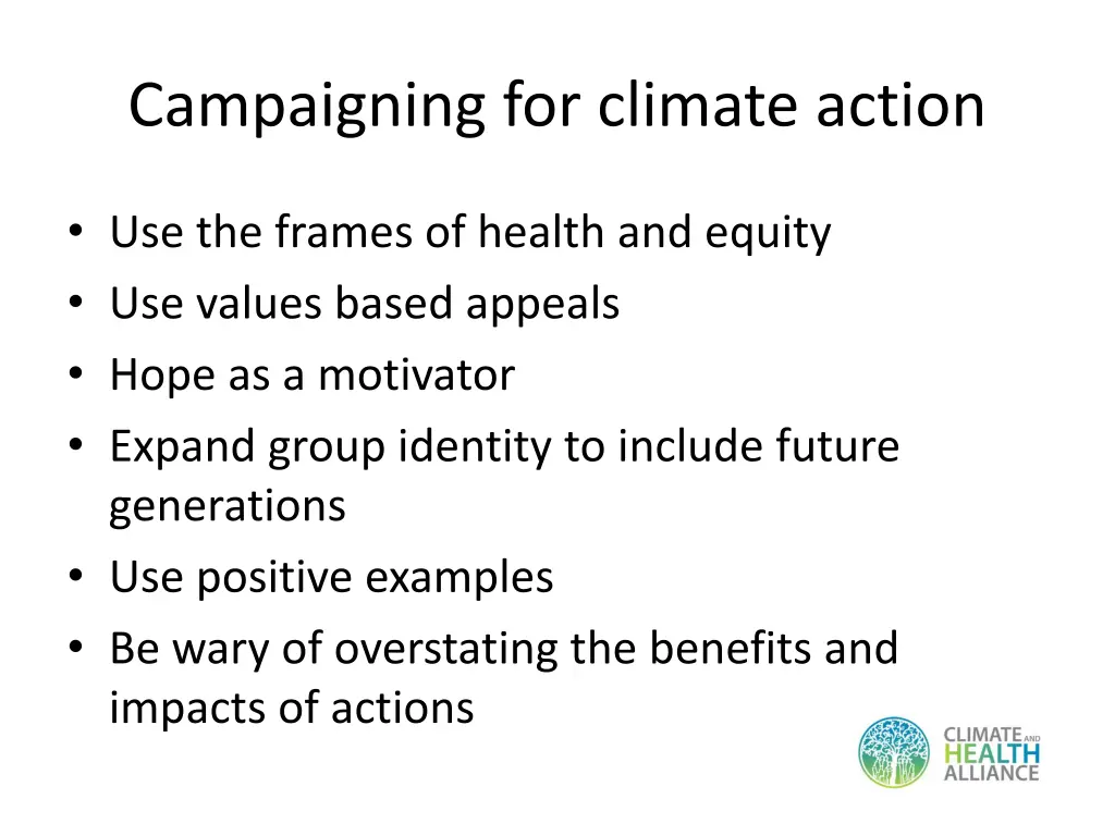 campaigning for climate action