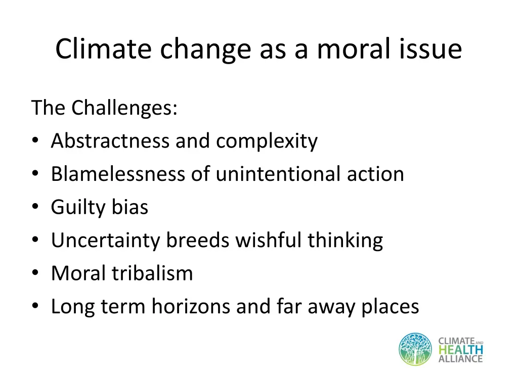 climate change as a moral issue