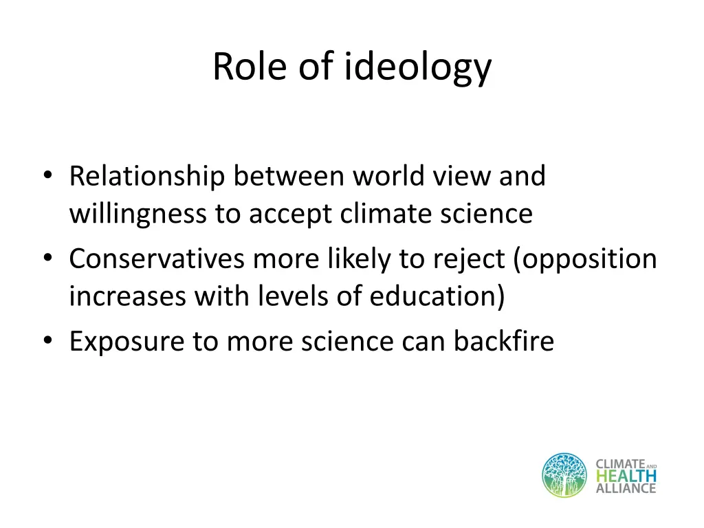 role of ideology