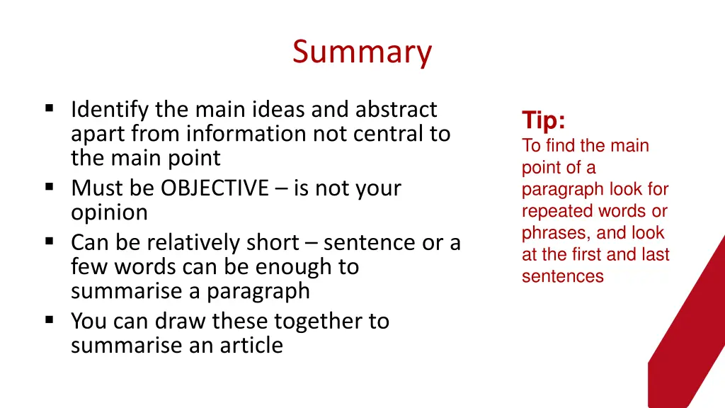 summary