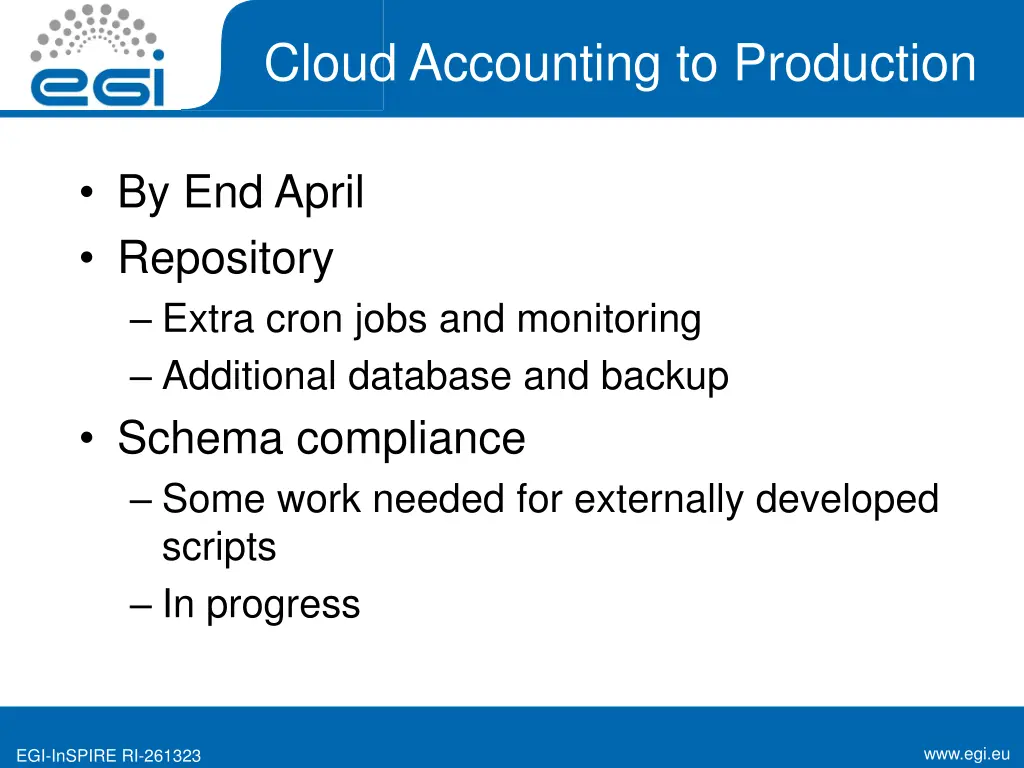 cloud accounting to production