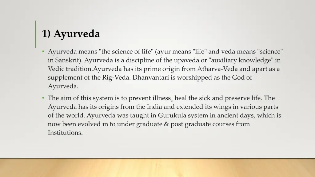 1 ayurveda