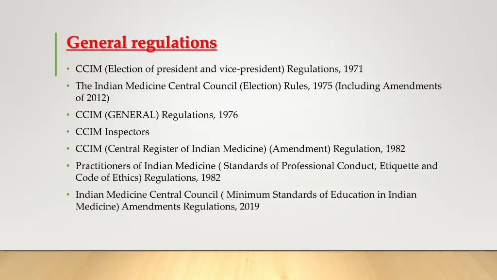 general regulations