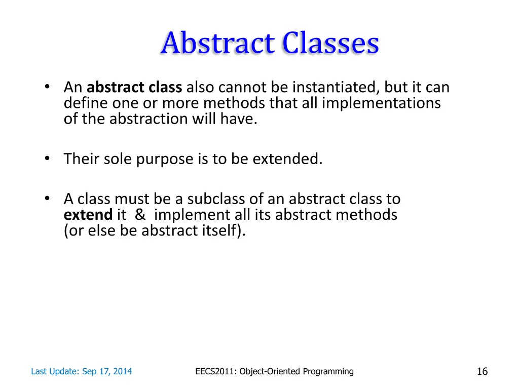 abstract classes